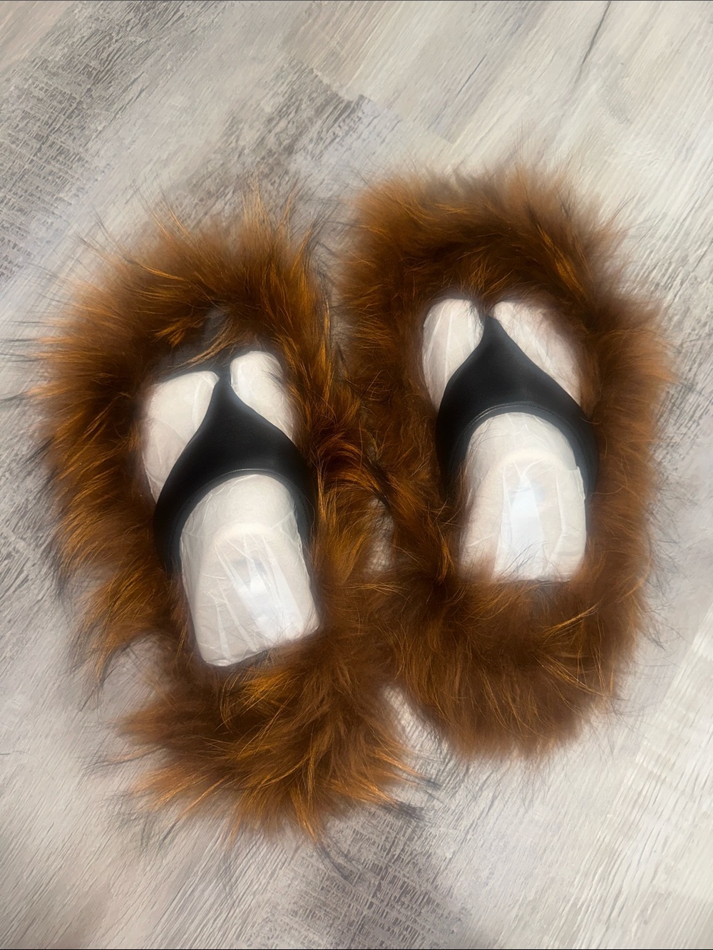 Hanifa “Keri” Fur Sandals (size 40)